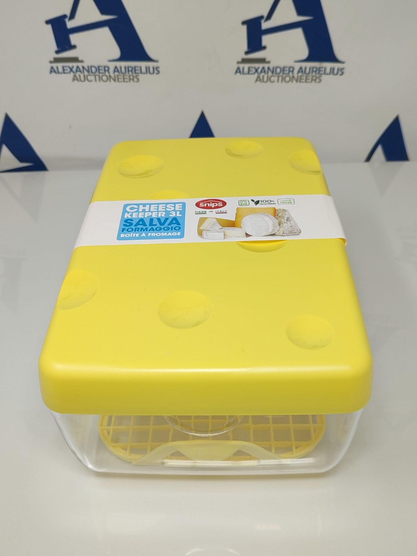 Snips 21395 Butter Container Cheese Saver 3 Liter, Plastic, Yellow - Bild 2 aus 3