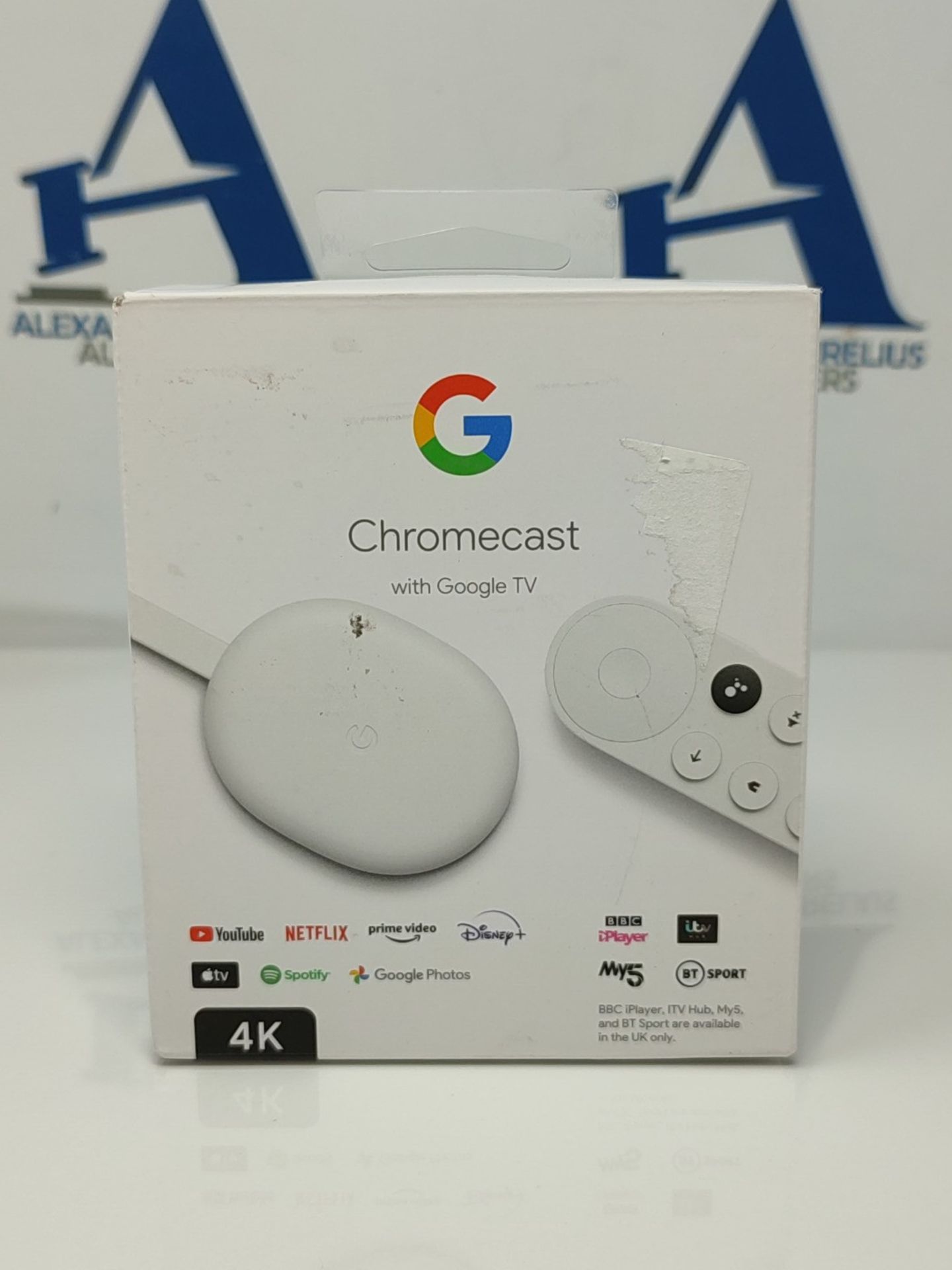 RRP £57.00 [INCOMPLETE] Chromecast with Google TV (4K) Snow  Streaming entertainment on your T - Image 2 of 3