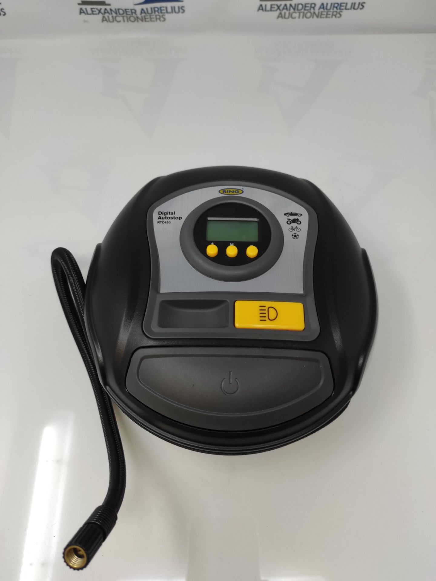 Ring Automotive - RTC450 Digital Tyre Inflator with Auto Stop, Memory, LED Light, Back - Image 2 of 2