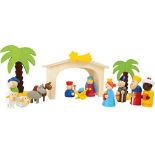 small foot 3945 Holzkrippe Spielset, bunt