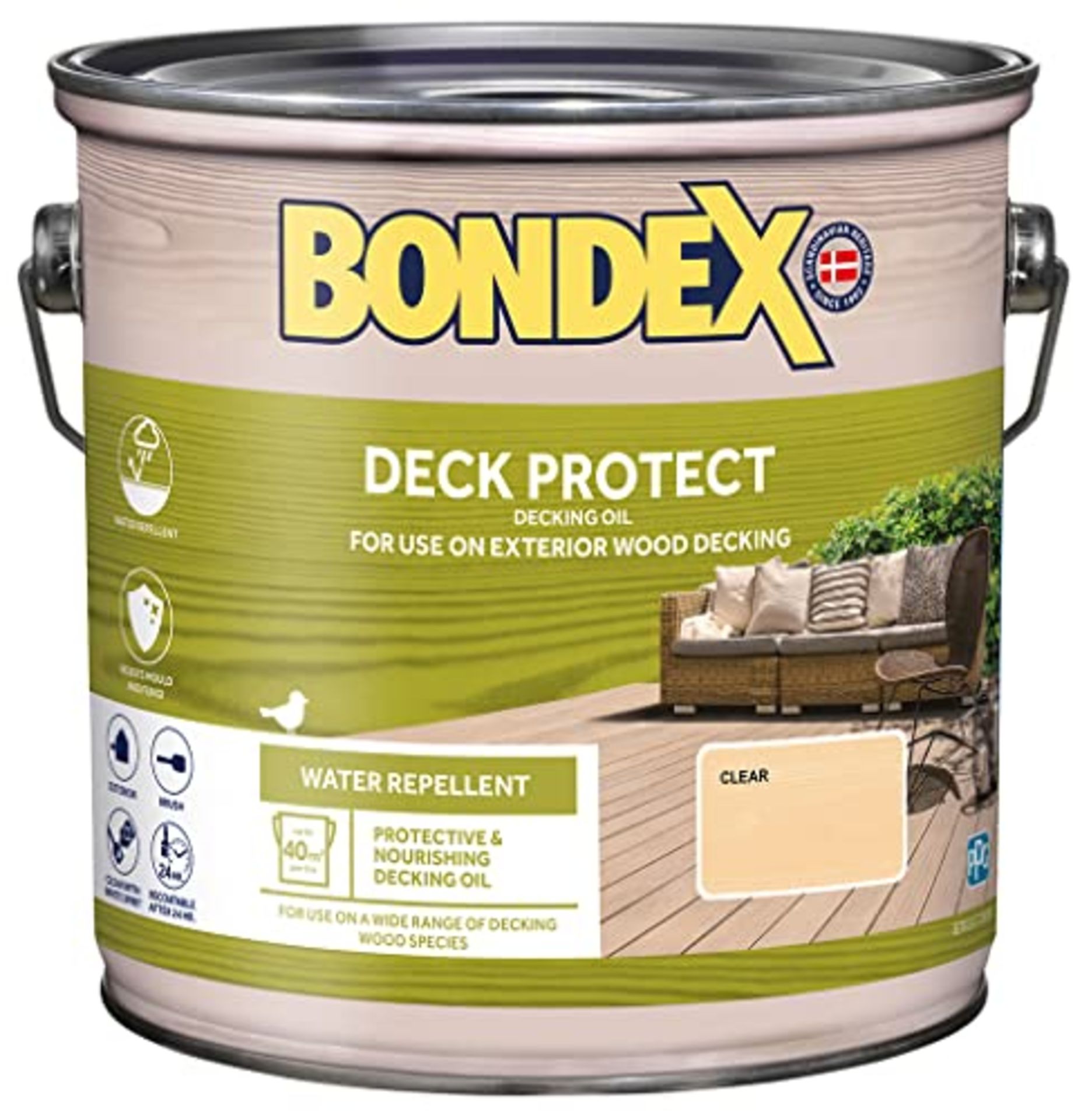 Bondex Deck Protect - Clear - Protective Decking Oil  Suitable for Exerior Wood - Wa