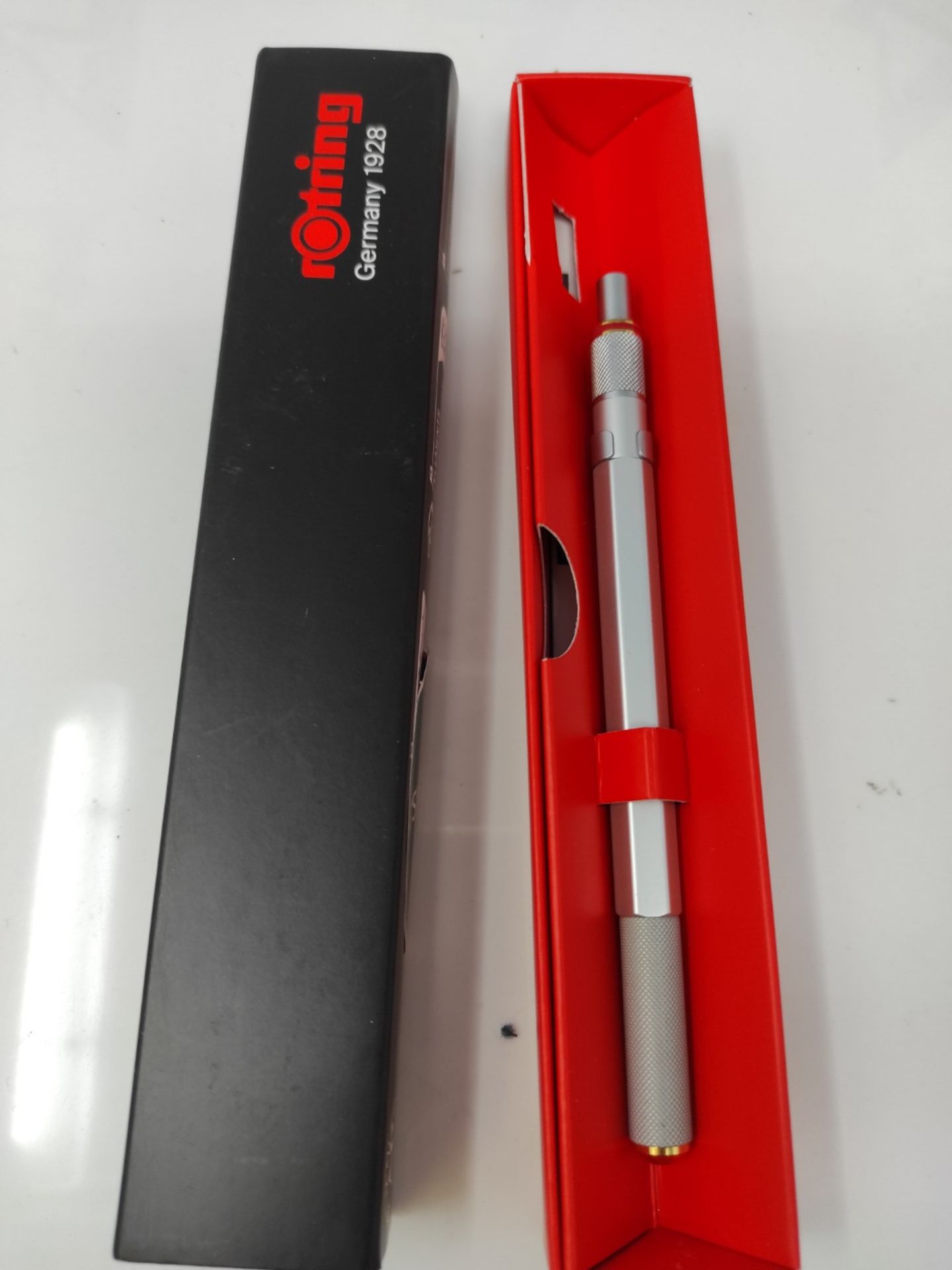 RRP £54.00 rOtring 800 Ballpoint Pen | Medium Point | Black Ink | Silver Barrel | Refillable - Image 2 of 2