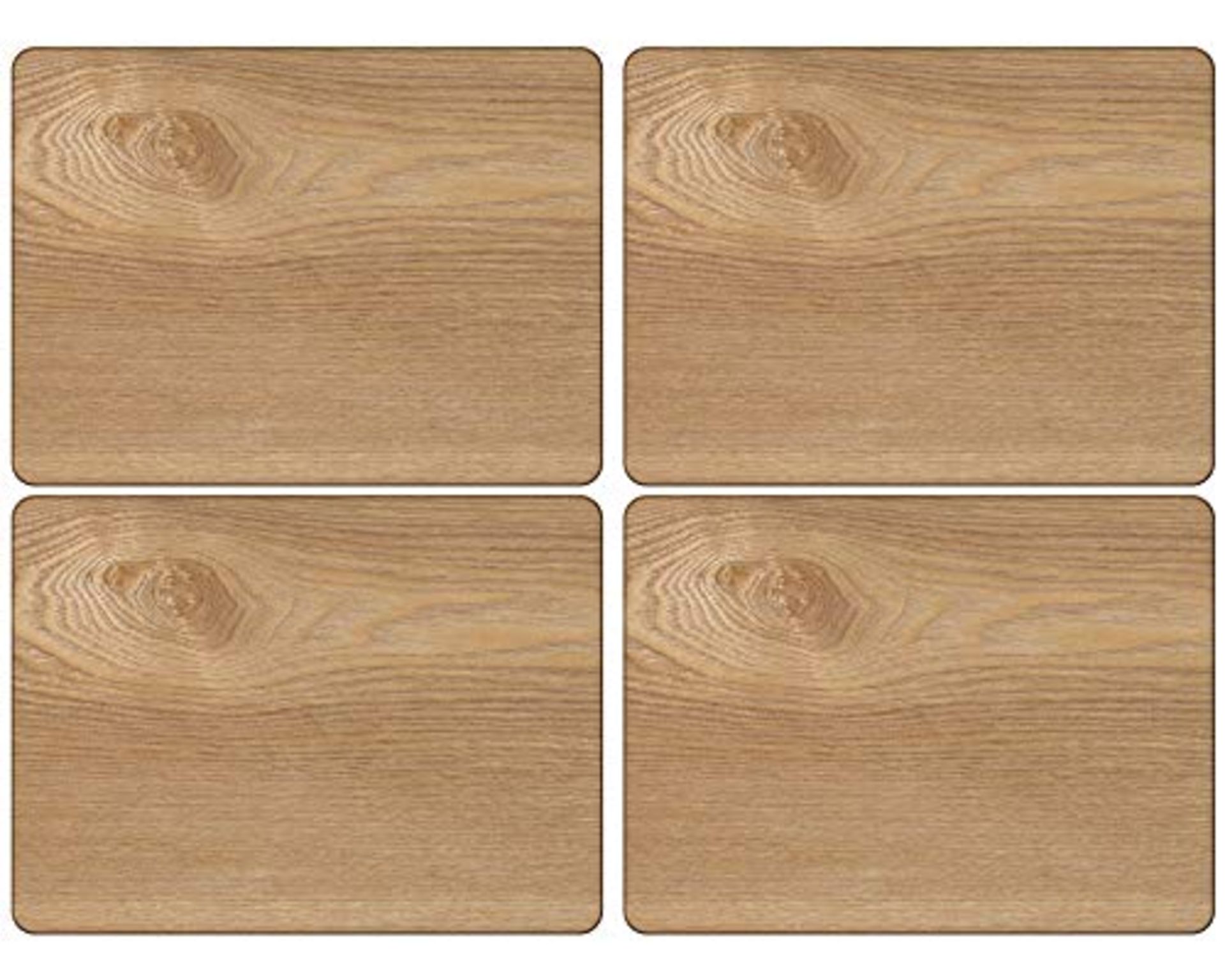 Creative Tops Oak Veneer Placemats, Set of 4, 5115972