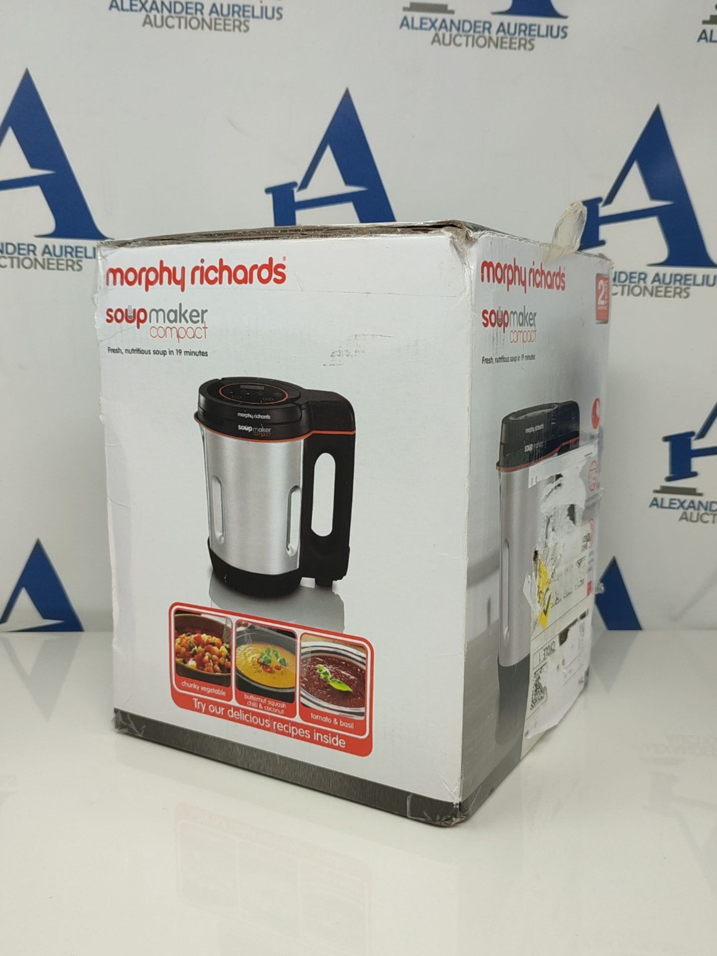 RRP £53.00 Morphy Richards Compact Soup Maker 501021 Stainless Steel, Black & Stainless Steel, 1 - Image 2 of 3