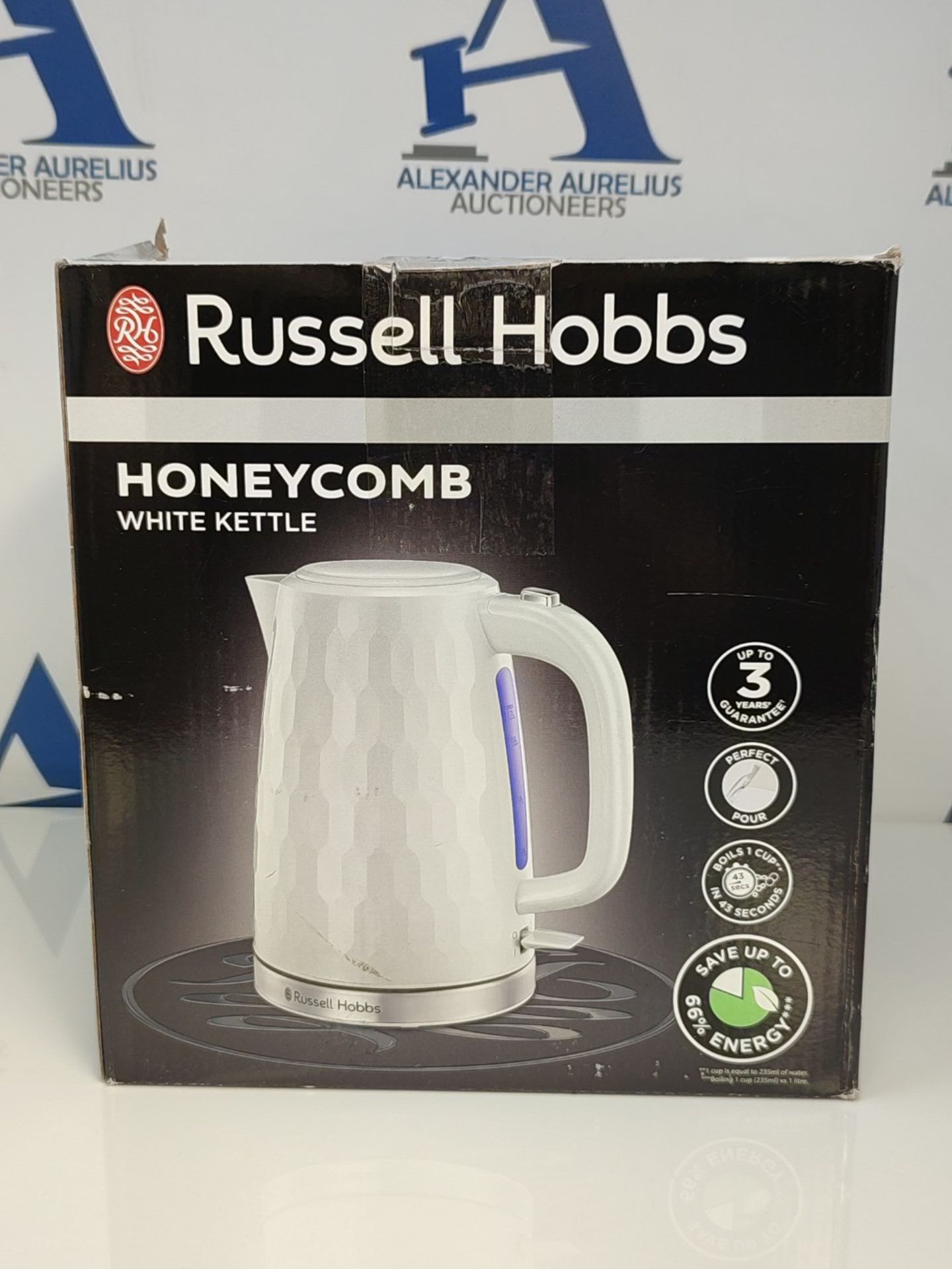 Russell Hobbs 26050 Cordless Electric Kettle - Contemporary Honeycomb Design with Fast - Image 2 of 3