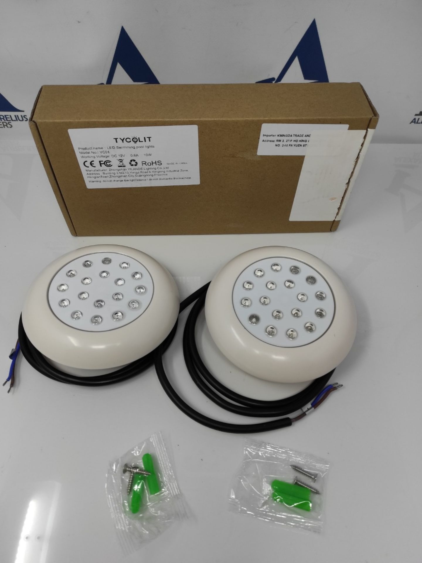 SANFOU 2 Pack Hot Tub Lights,18 LED RGB Underwater Pool Lights,IP68 Waterproof Submers - Image 2 of 2