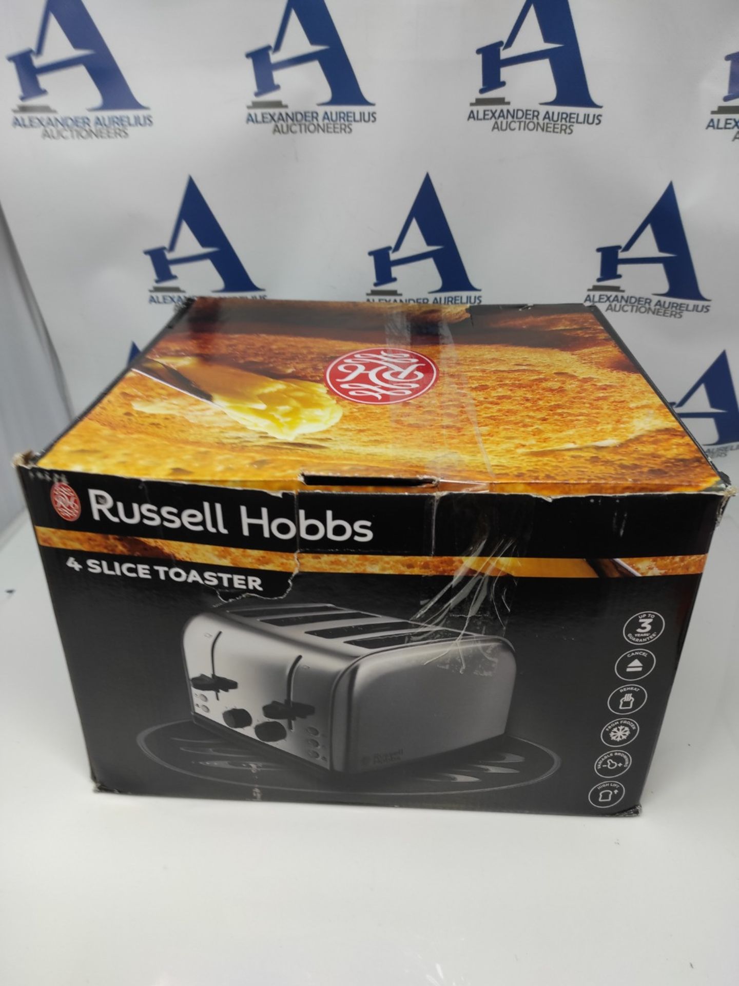 Russell Hobbs 18790 Futura 4-Slice Toaster, 1500 W, Stainless Steel Silver, Four Slice - Bild 2 aus 3