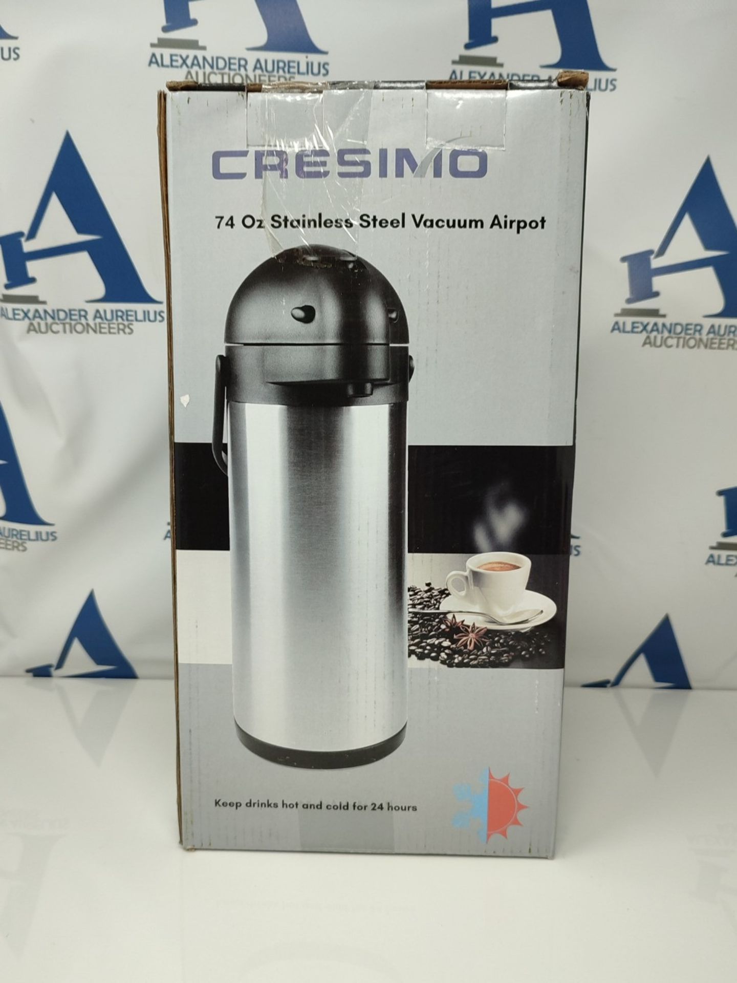 Thermos Jug 2.2L - Coffee Carafe Vacuum Jug | Stainless Steel Pump Flask to Keep Drink - Bild 2 aus 3