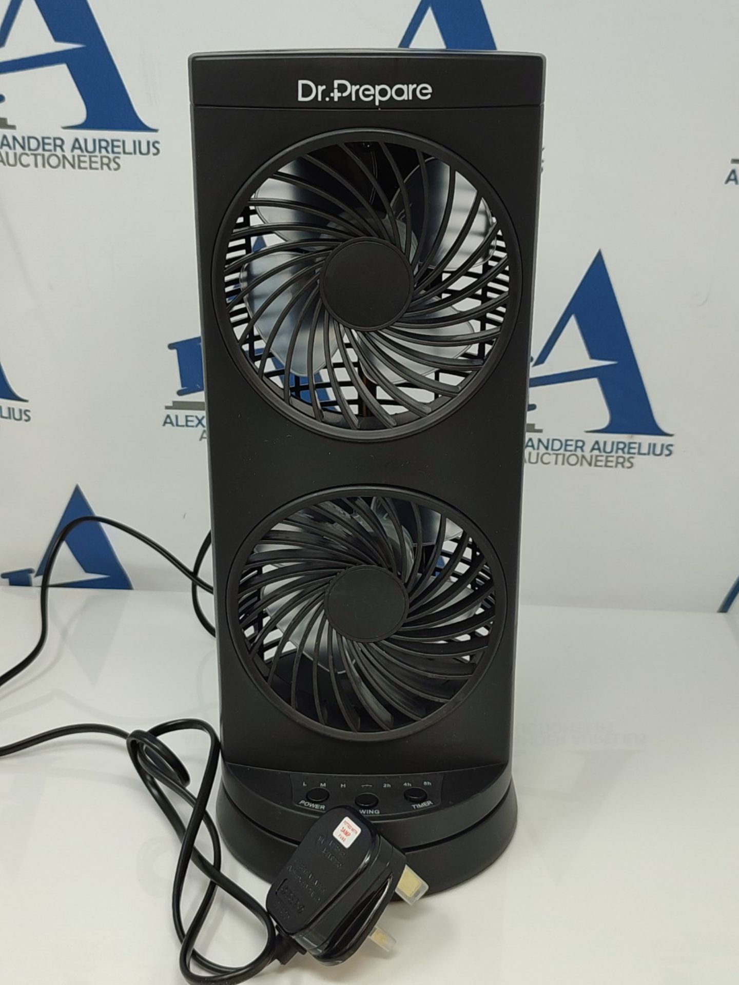 Dr. Prepare Tower Fan Oscillating Fan, Portable Desk Fan with 3-Speed Options, 110° O - Image 3 of 3