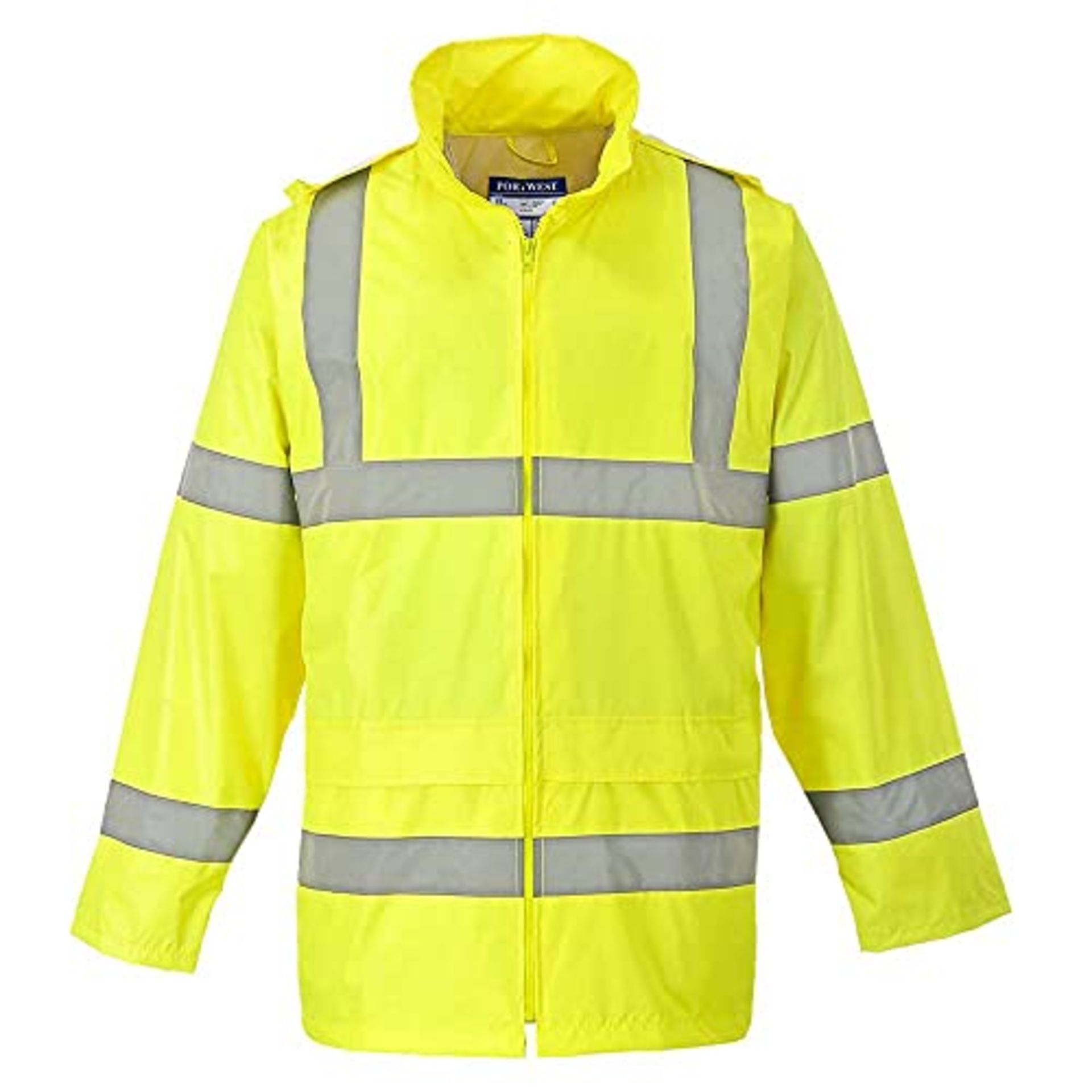 Portwest H440 Men's Lightweight Waterproof Hi-Vis Rain Jacket Yellow, 3X-Large