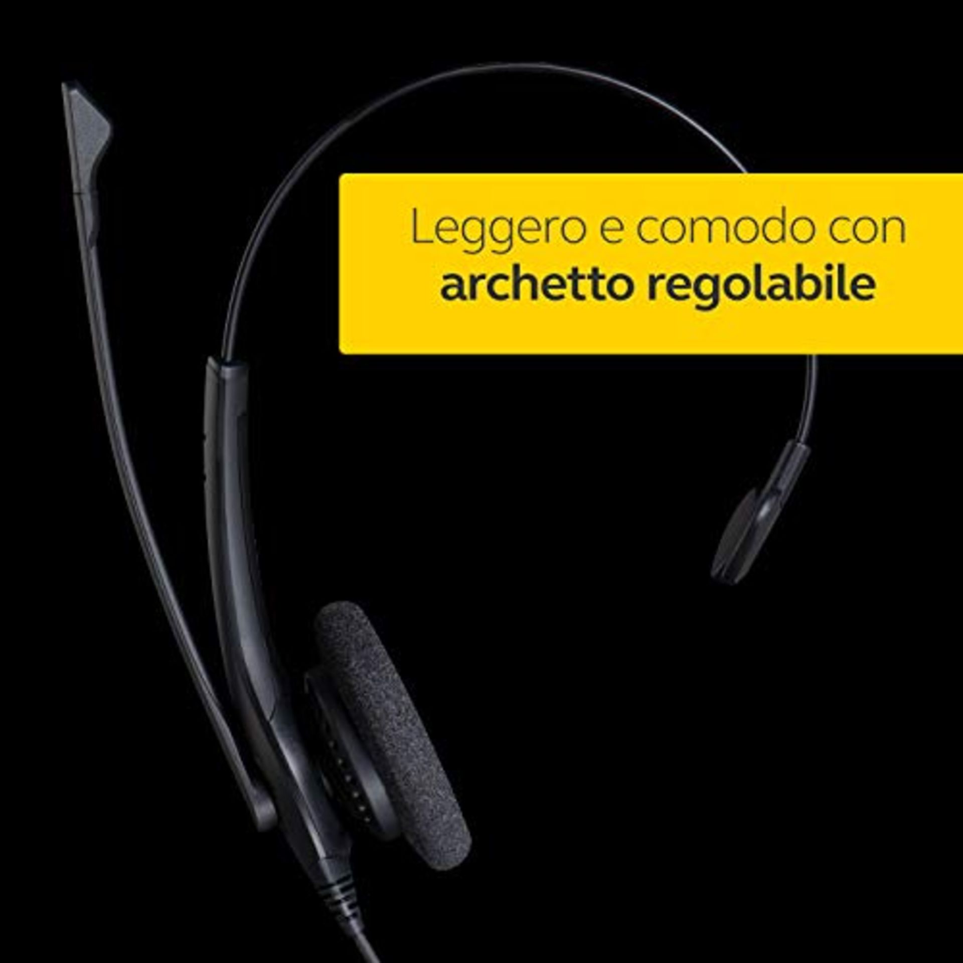 Jabra Biz 1500 Quick Disconnect On-Ear Mono Headset - Corded Headphone with Noise-canc