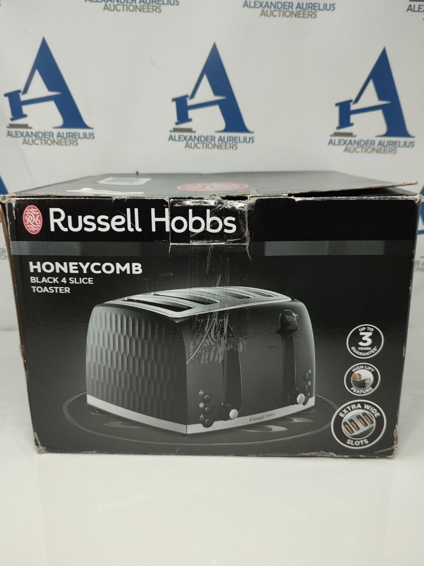 Russell Hobbs 26071 4 Slice Toaster - Contemporary Honeycomb Design with Extra Wide Sl - Image 2 of 3