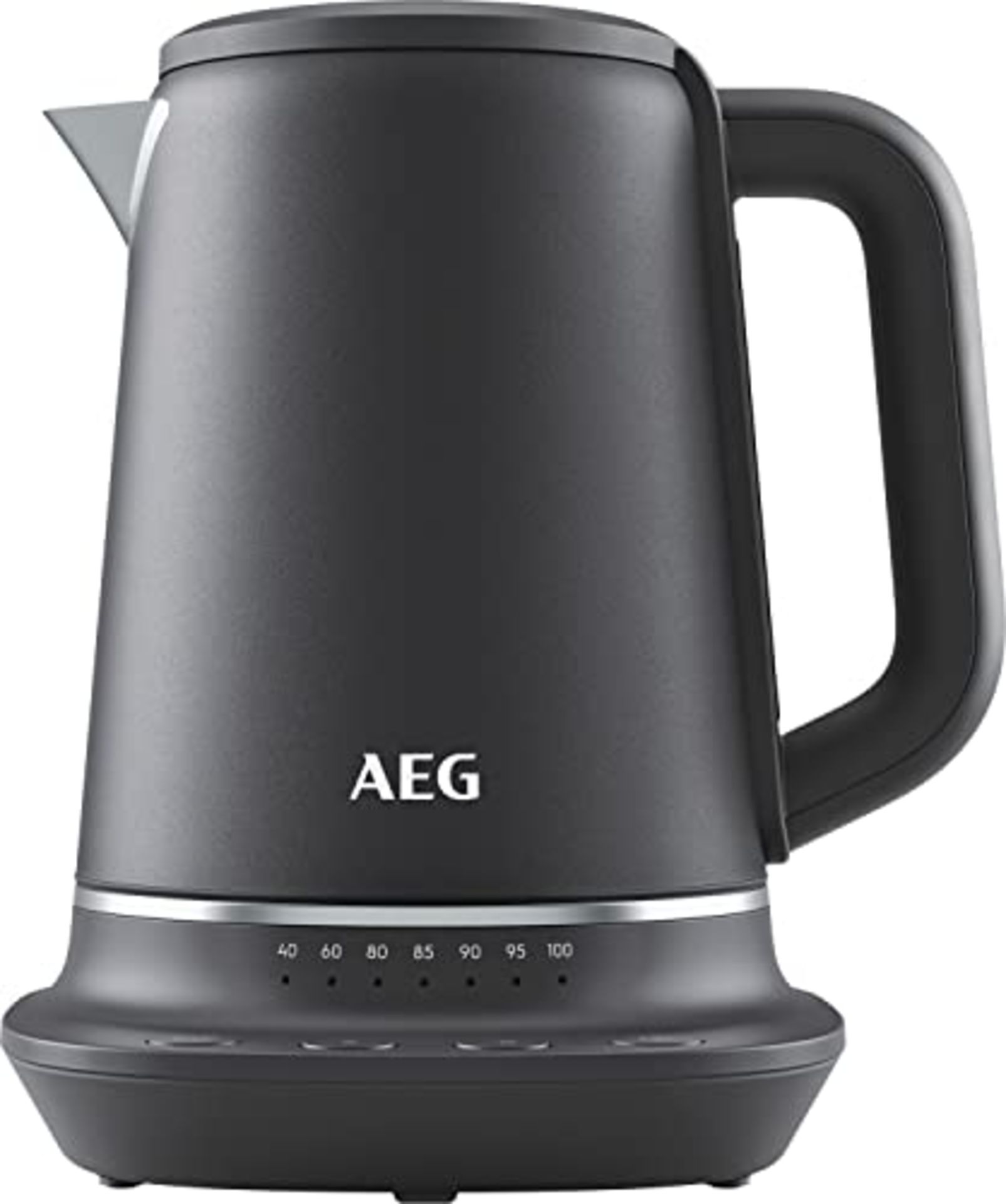 RRP £103.00 AEG Gourmet 7 Digital Temperature Control Kettle, 1.7 Litres, Lime Scale Filter, Auto