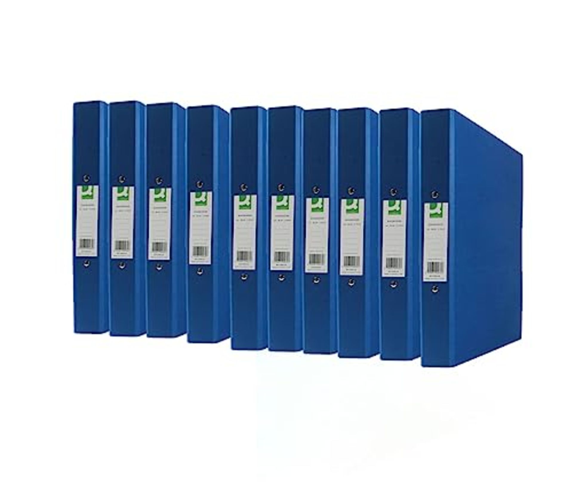 Q-Connect 2 Ring 25mm Paper Over Board Blue A4 Binder (Pack of 10)