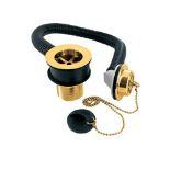 Deva DW404/501 Brass Bath Waste with Brass Plug Gold Finish
