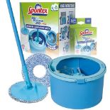 Spontex Aqua Revolution System X'tra Floor Mop and Bucket Set  Separates Clean & Di