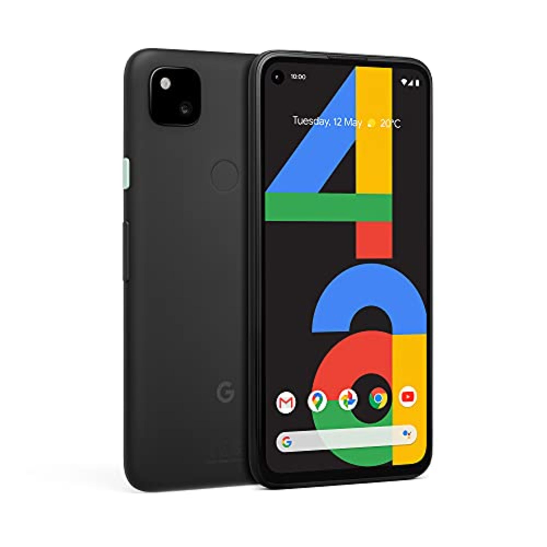 RRP £349.00 [Cracked] Google Pixel 4a Android Mobile Phone- Black, 128GB, 24 hour battery, Nightsi