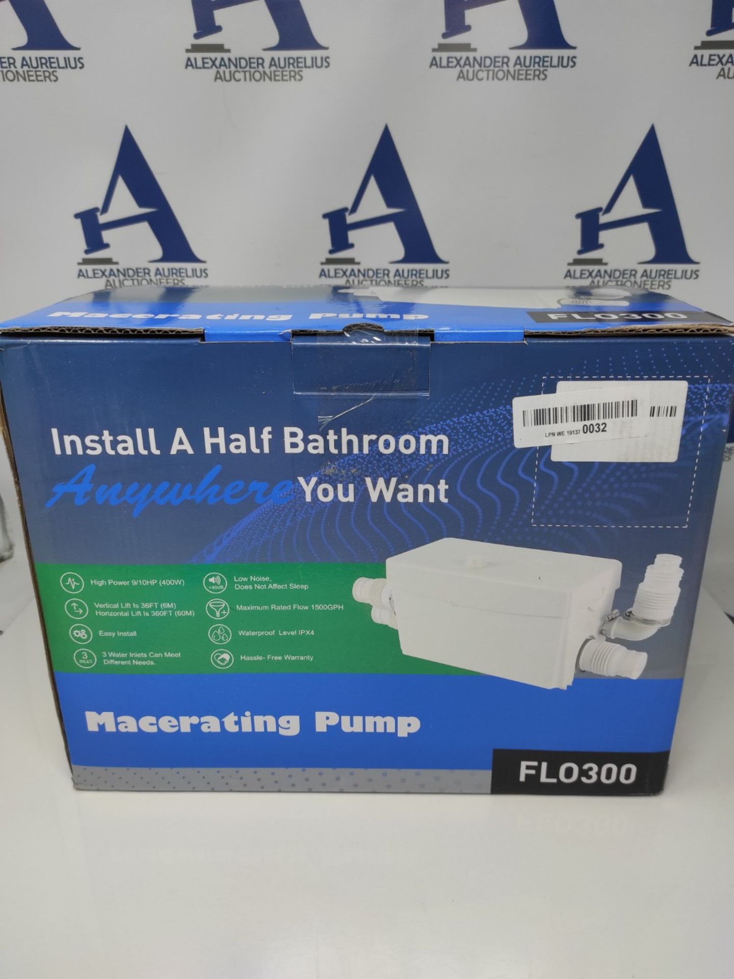 RRP £107.00 Hocanflo 300W Macerator Pump, Quiet Sewerage Toilet Pump for Toilet Sink Basin Shower - Image 2 of 3