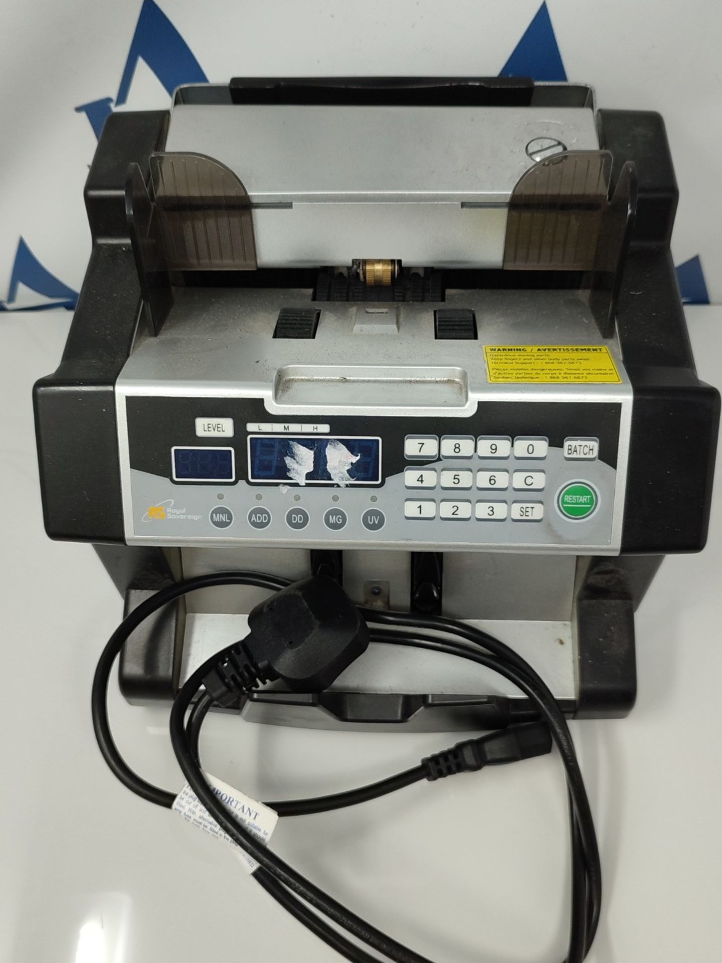 RRP £190.00 Royal Sovereign High Speed Bill Counter With UV, MG, IR Counterfeit Bill Detector & Fr - Image 3 of 3