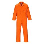 Portwest C813 Men's Liverpool Lightweight Safety Coverall Boiler Suit Overalls Orange,