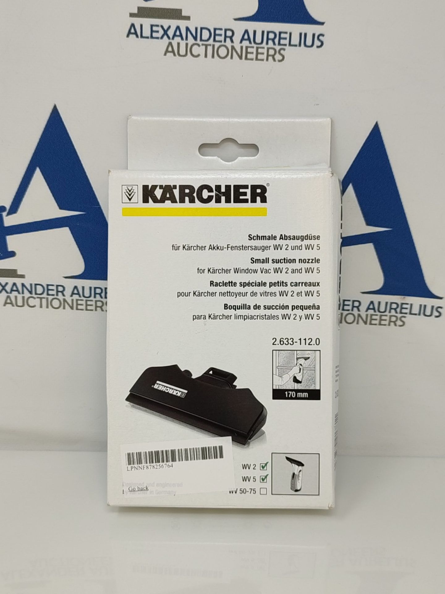 Kärcher 26331120, Window Vac Small Suction Blade, Black - Image 2 of 3