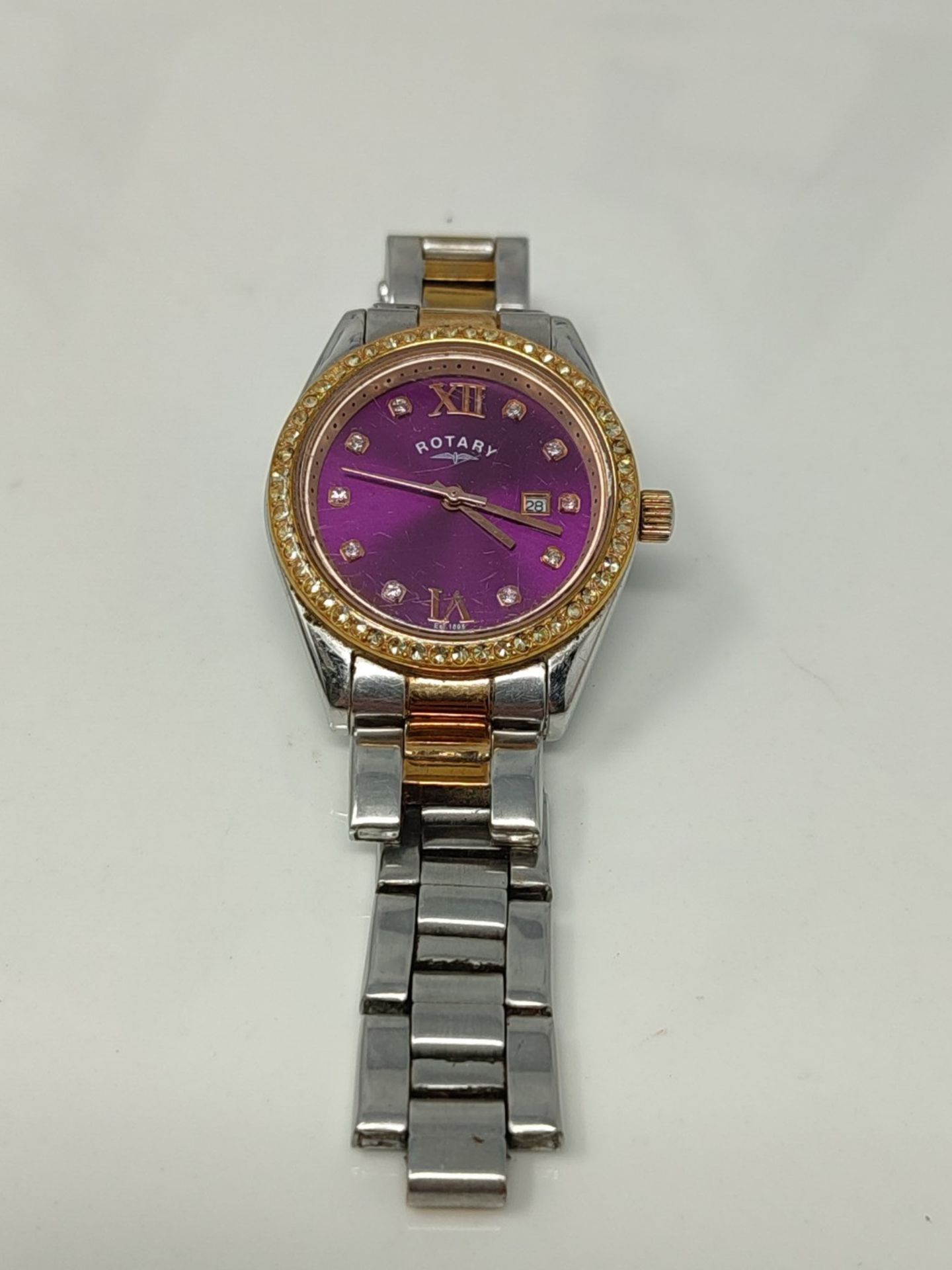 RRP £104.00 ROTARY L BERRY DIAL 2 TONE BLET WATCH - Image 2 of 3