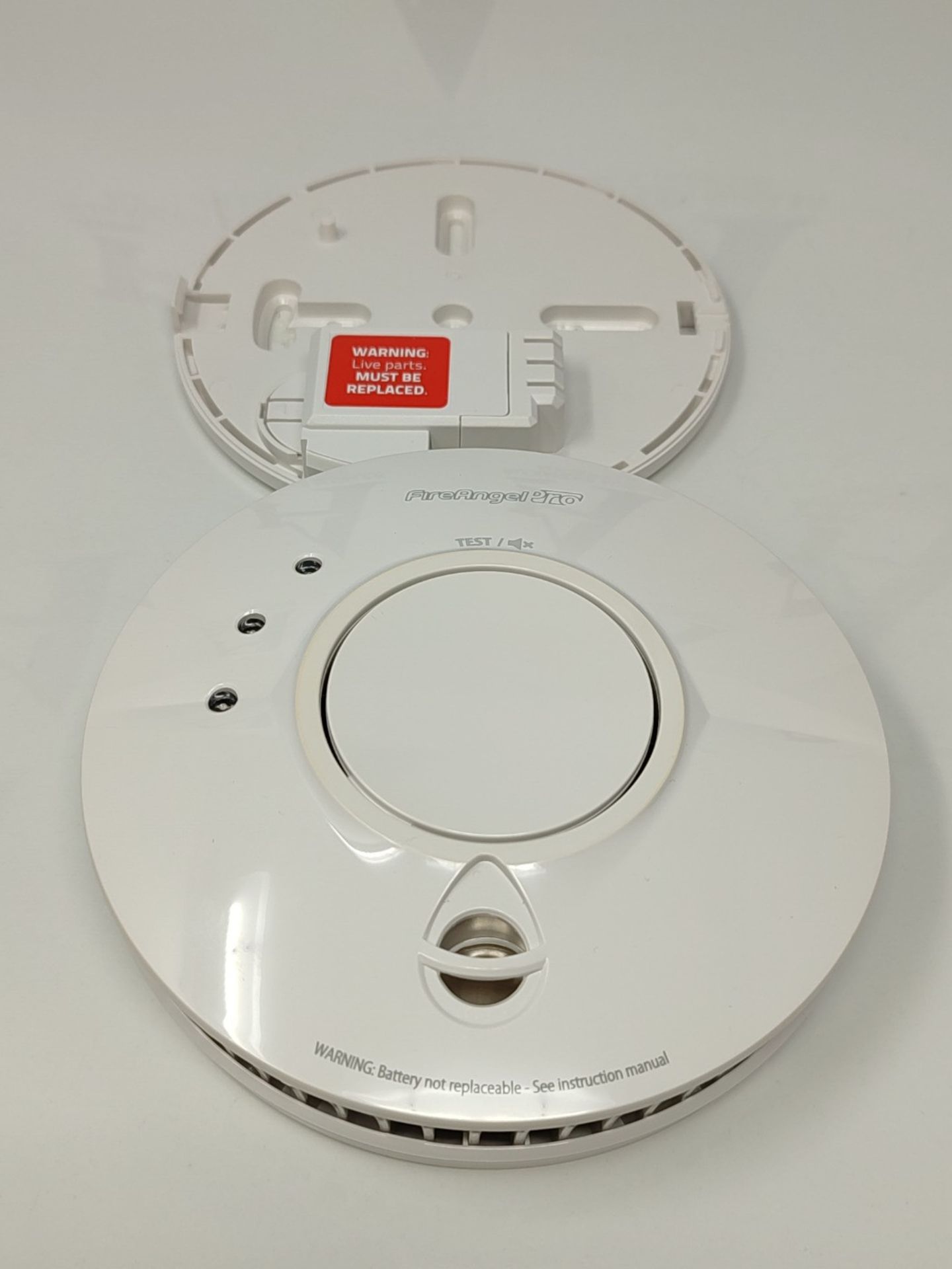 RRP £60.00 FireAngel Pro Connected Smart Smoke Alarm, Mains Powered with Wireless Interlink and 1 - Bild 2 aus 2