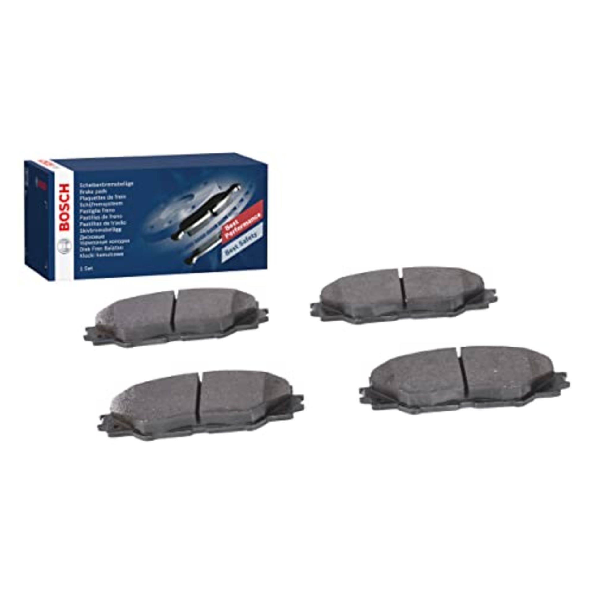 Bosch BP1085 Brake Pads - Front Axle - ECE-R90 Certified - 1 Set of 4 Pads