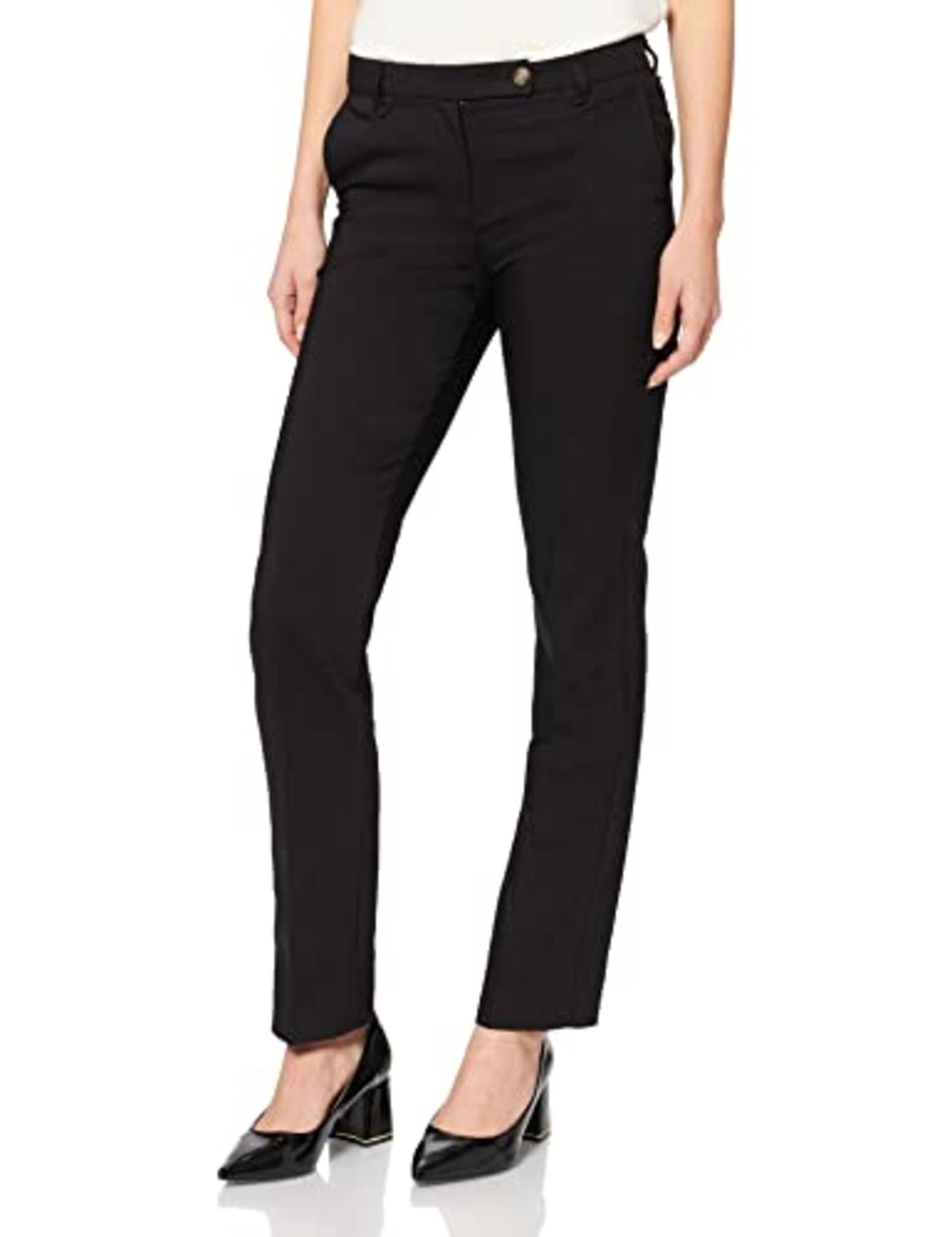 ESPRIT Women's 101ee1b329 Pants, Black, 8