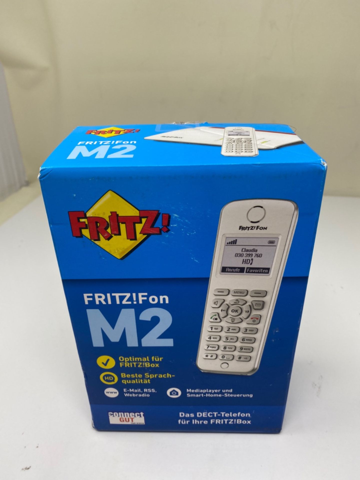 AVM FRITZ!Fon M2 DECT comfort telephone (for FRITZ Box monochrome display, HD telephon - Bild 2 aus 3