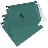 Q-Connect 15mm Lateral File Manilla 150 Sheet Green (25 Pack)