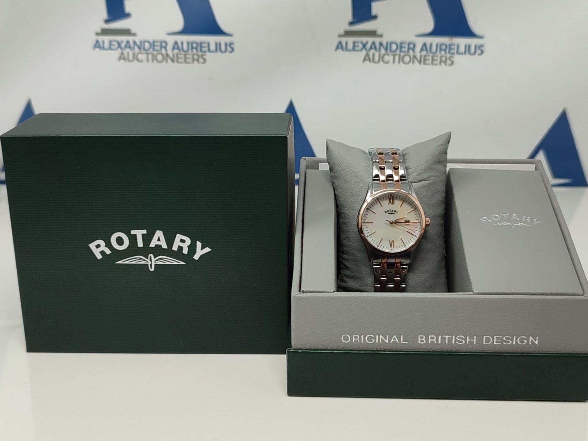 RRP £104.00 ROTARY L TWO TONE SIL ROSE BLET WATCH - Image 2 of 3