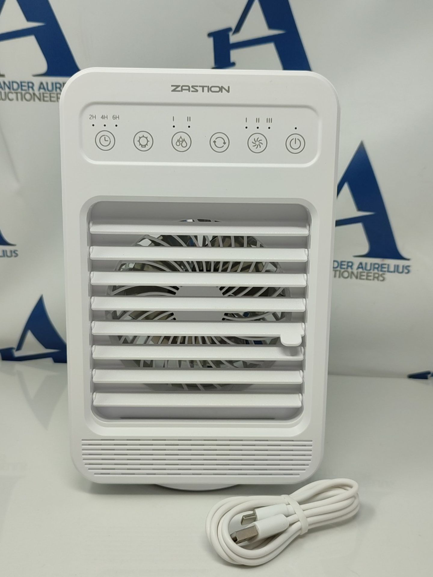 Air Cooler,ZASTION 4 in 1 Portable Air Conditioner,Mini Evaporative Cooler, 90° Oscil - Image 2 of 3