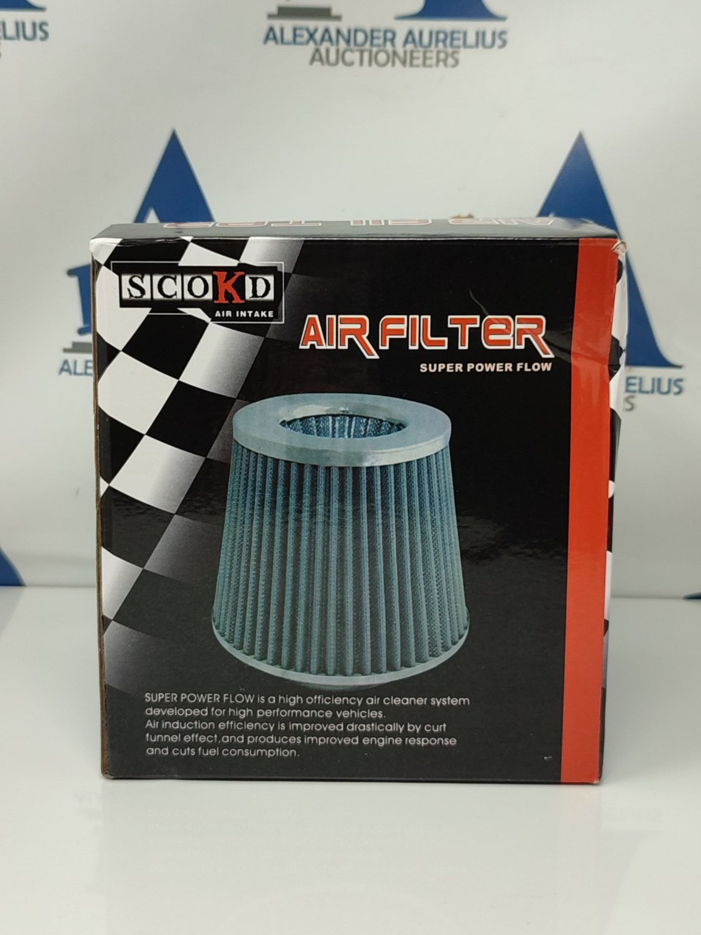 Pindex Cold Air Intake Filter: 3" Air Induction Kit Cold Air Filter Kit with Alumimum - Image 2 of 3