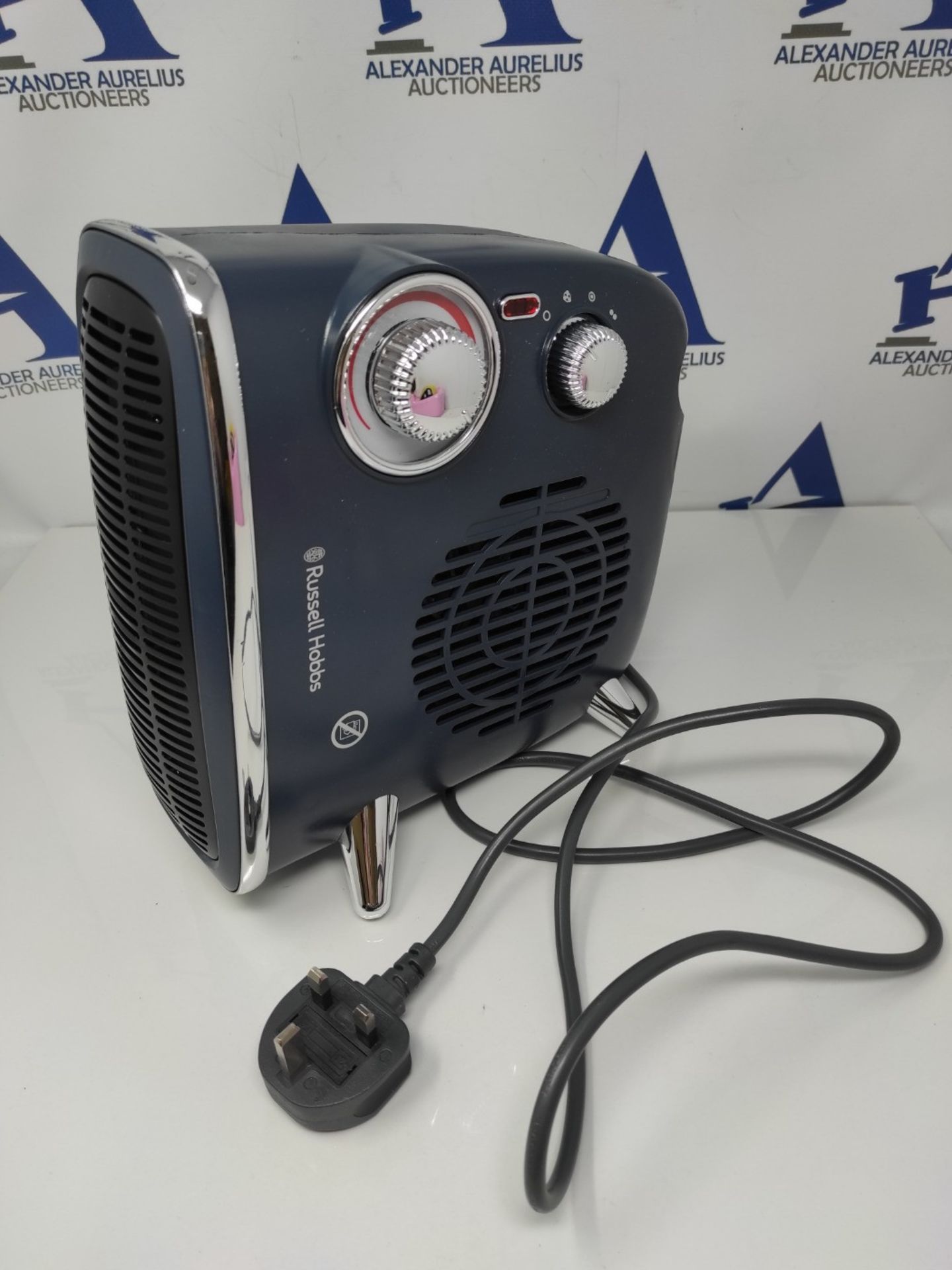 Russell Hobbs 1800W/1.8KW Electric Heater, Retro Horizontal/Vertical Fan Heater in Gre - Image 2 of 2