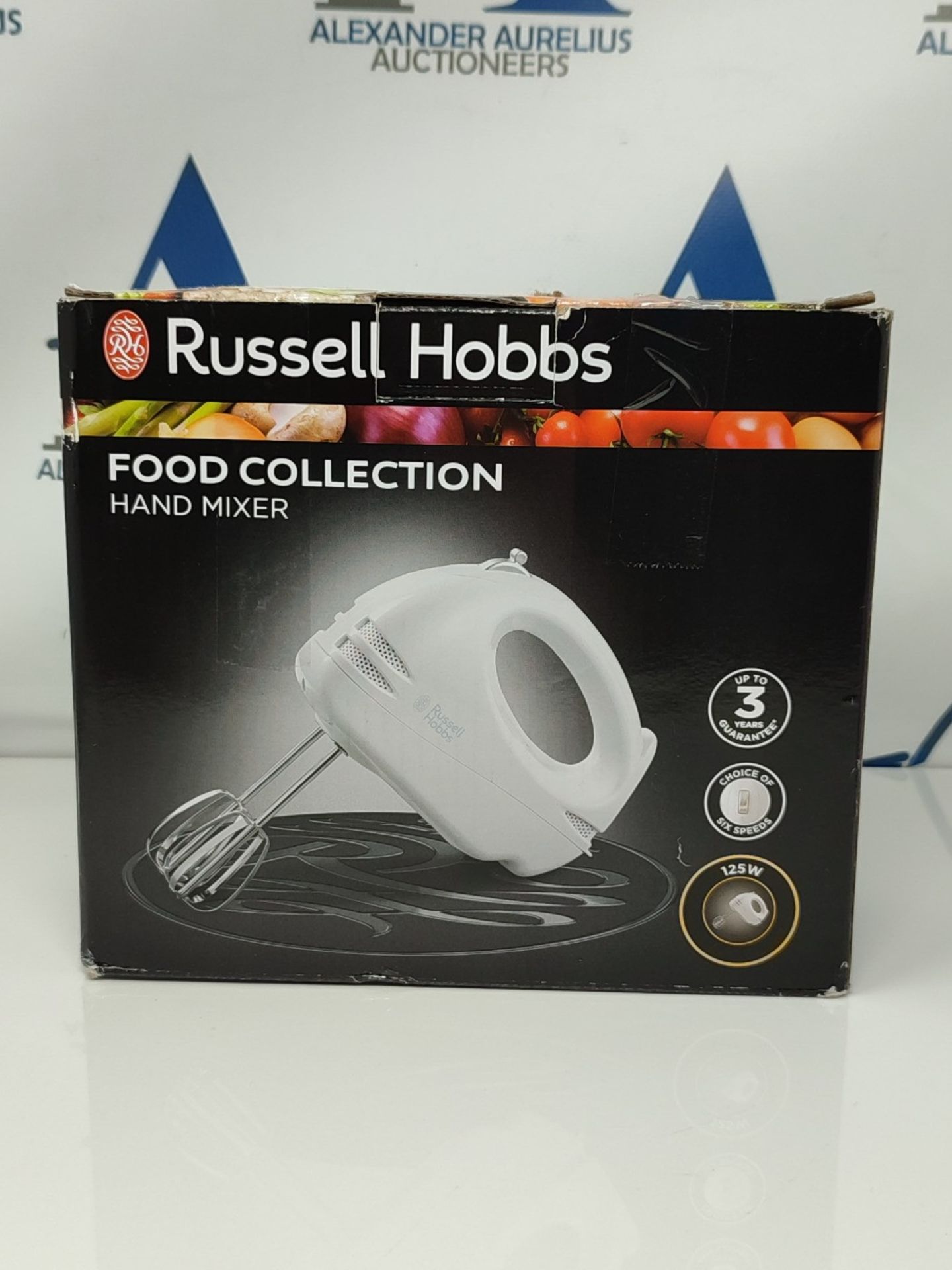 Russell Hobbs Food Collection Hand Mixer with 6 Speed 14451, 125 W - White - Image 2 of 3