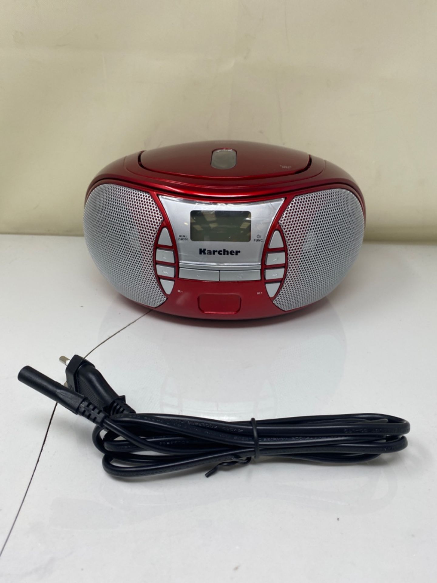Karcher RR 5025-R tragbares CD Radio (CD-Player, Boomboxen, UKW Radio, Batterie/Netzbe - Bild 3 aus 3