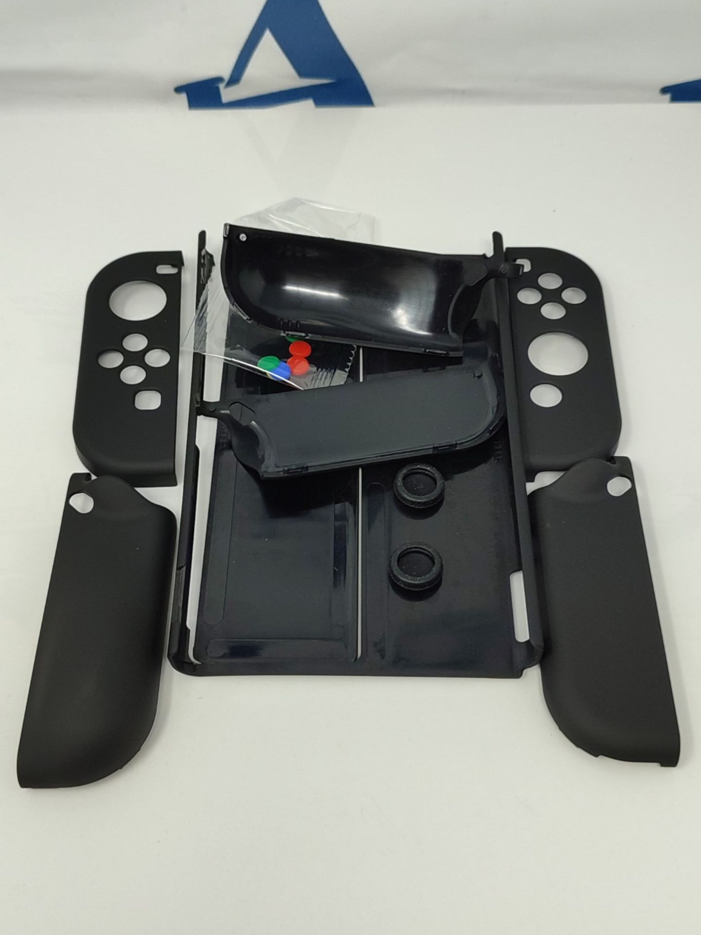 PlayVital AlterGrips Protective Slim Case for Nintendo Switch OLED, Ergonomic Grip Cov - Bild 2 aus 2