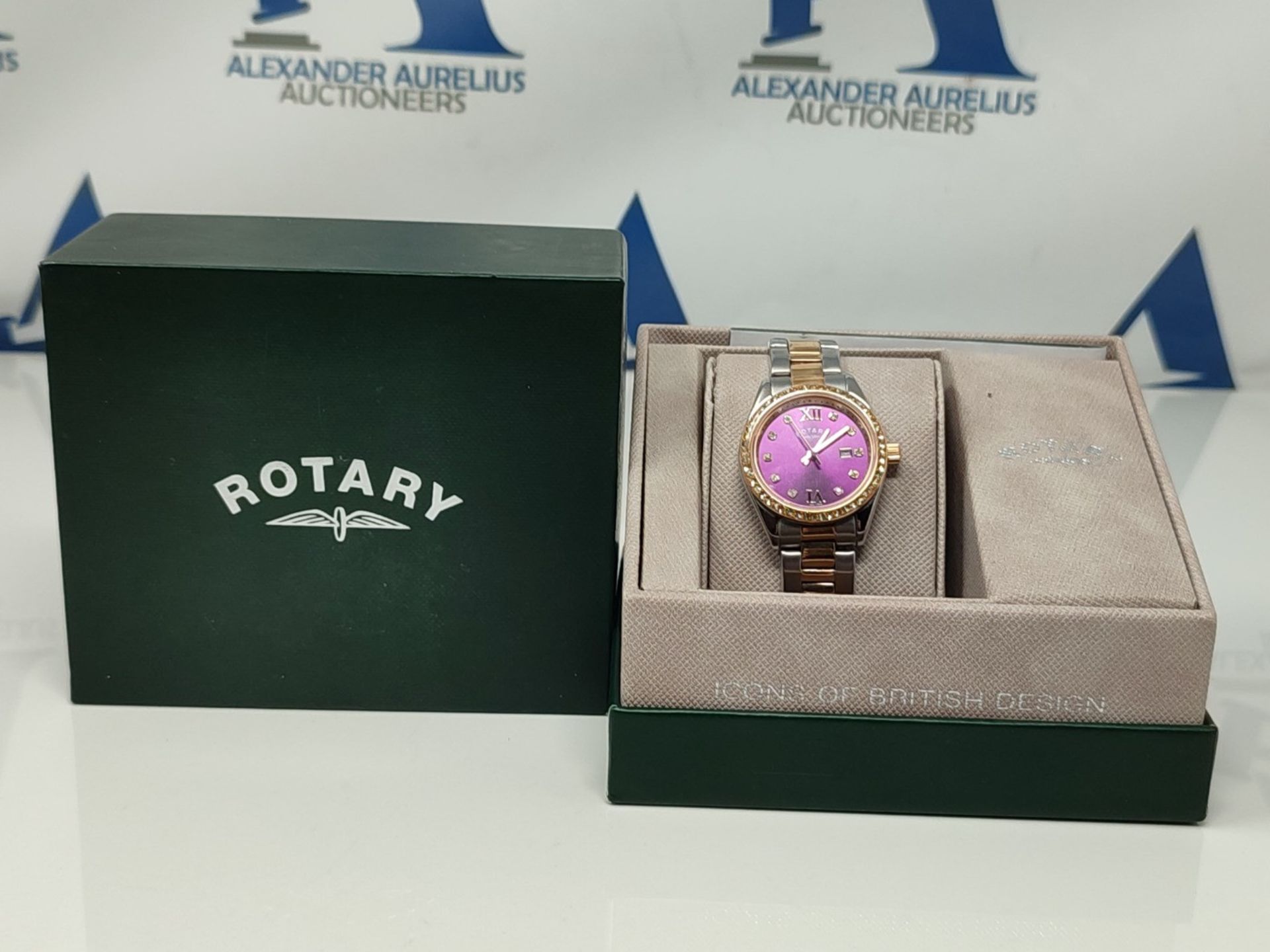 RRP £104.00 ROTARY L BERRY DIAL 2 TONE BLET WATCH - Image 2 of 3
