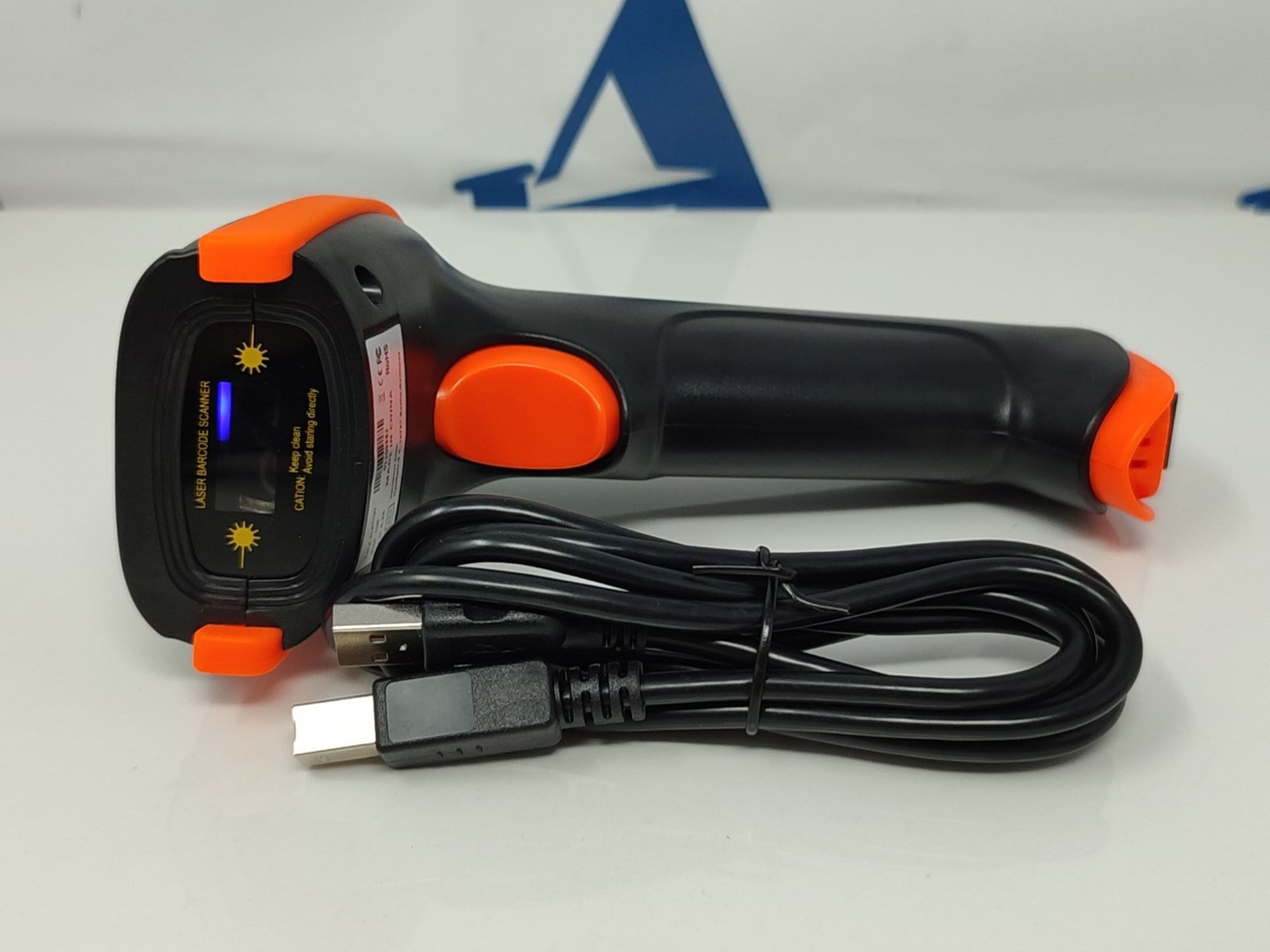 Tera Barcode Scanner Wireless with Battery Level Indicator Rechargeable 1D Laser Barco - Image 3 of 3