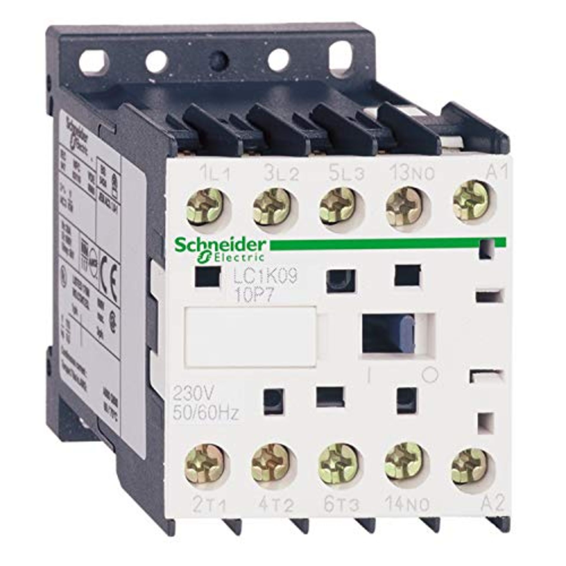 Schneider Electric, TeSys K contactor - 3P - AC-3 <= 440 V 9 A - 1 NO aux. - 230 V AC