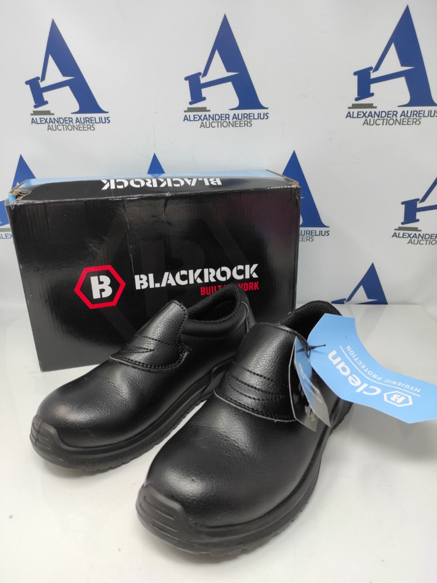 Blackrock Black Hygiene Slip-On Safety Shoe Steel Toe Cap Shoes Non Slip Shoes, Nursin - Image 2 of 3