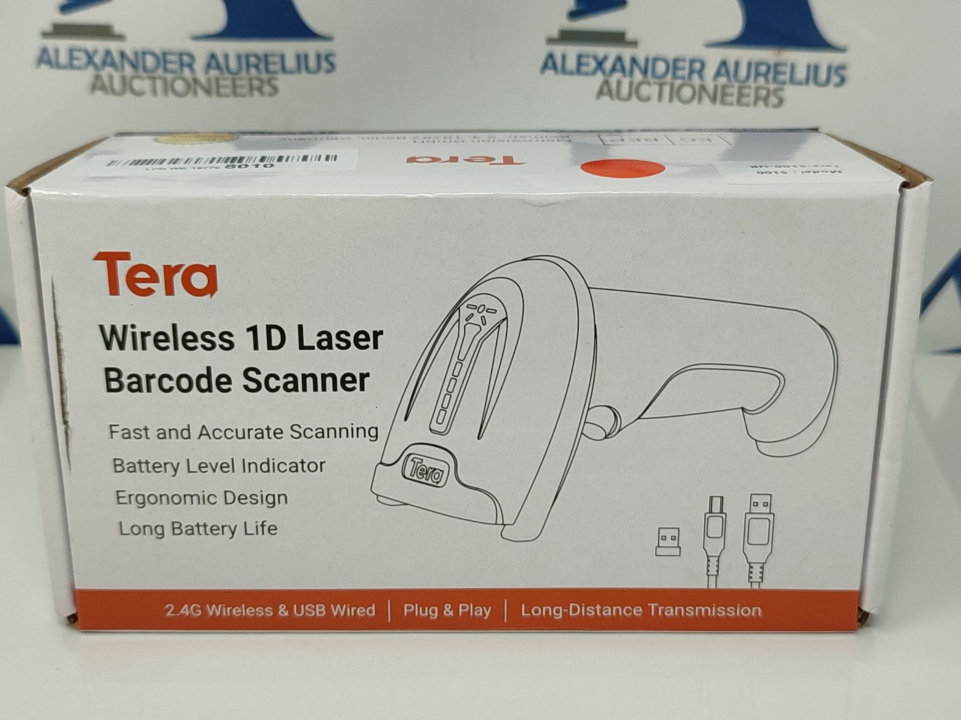 Tera Barcode Scanner Wireless with Battery Level Indicator Rechargeable 1D Laser Barco - Image 2 of 3