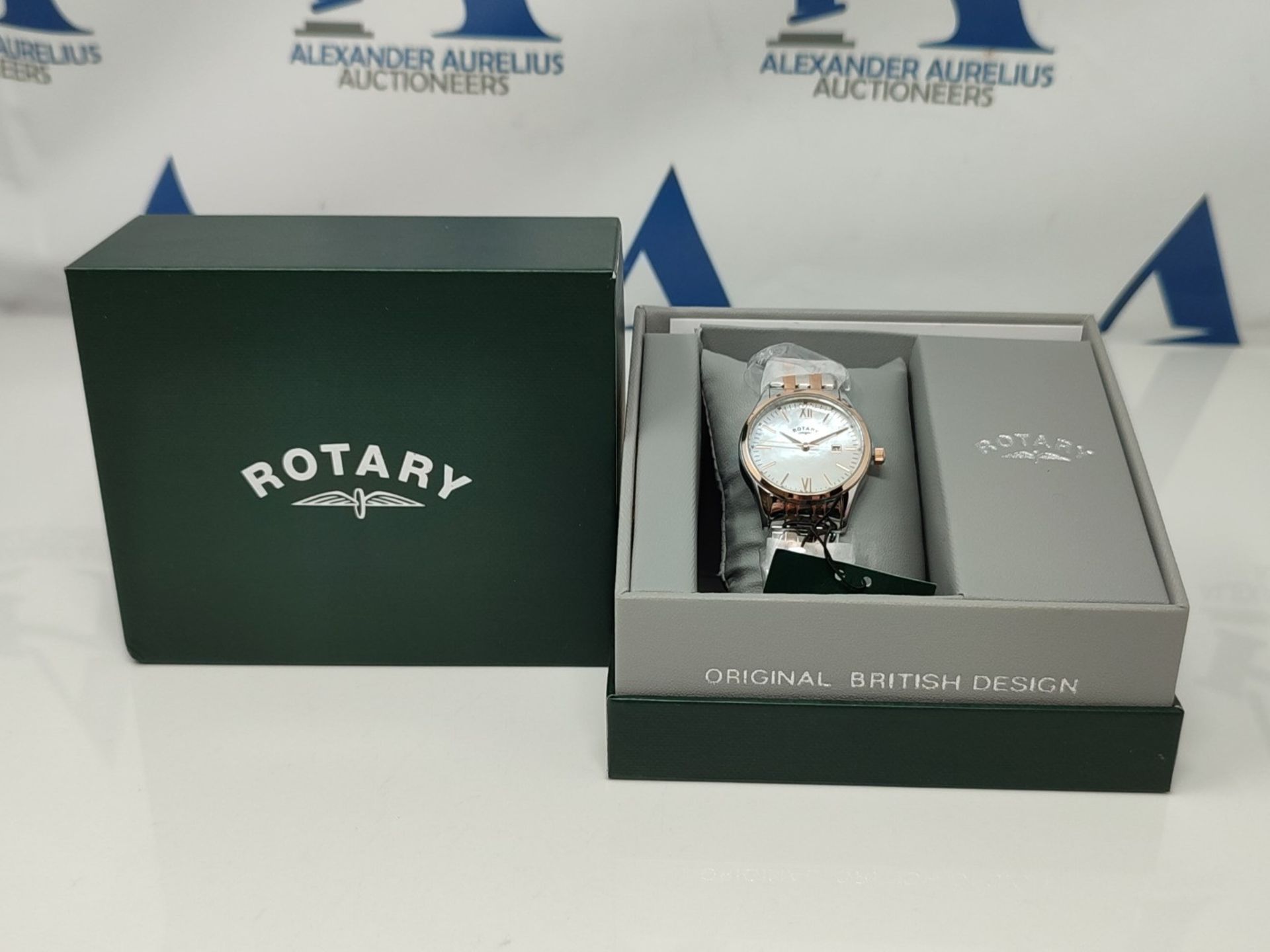 RRP £104.00 ROTARY L TWO TONE SIL ROSE BLET WATCH - Bild 2 aus 3