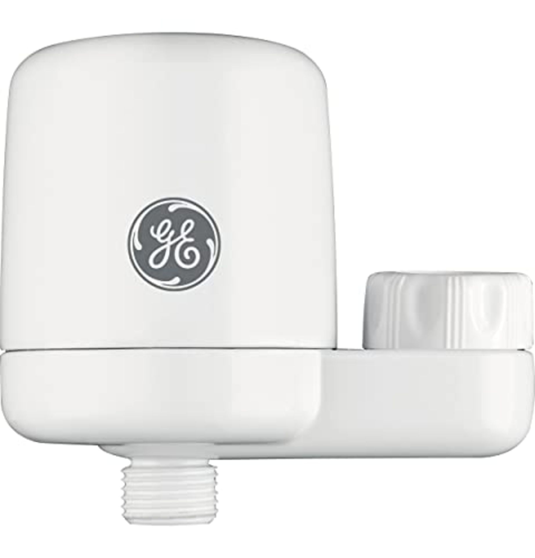 GE Shower Filter System | Connects to Shower Head to Limit Hard Water & Chlorine | Red