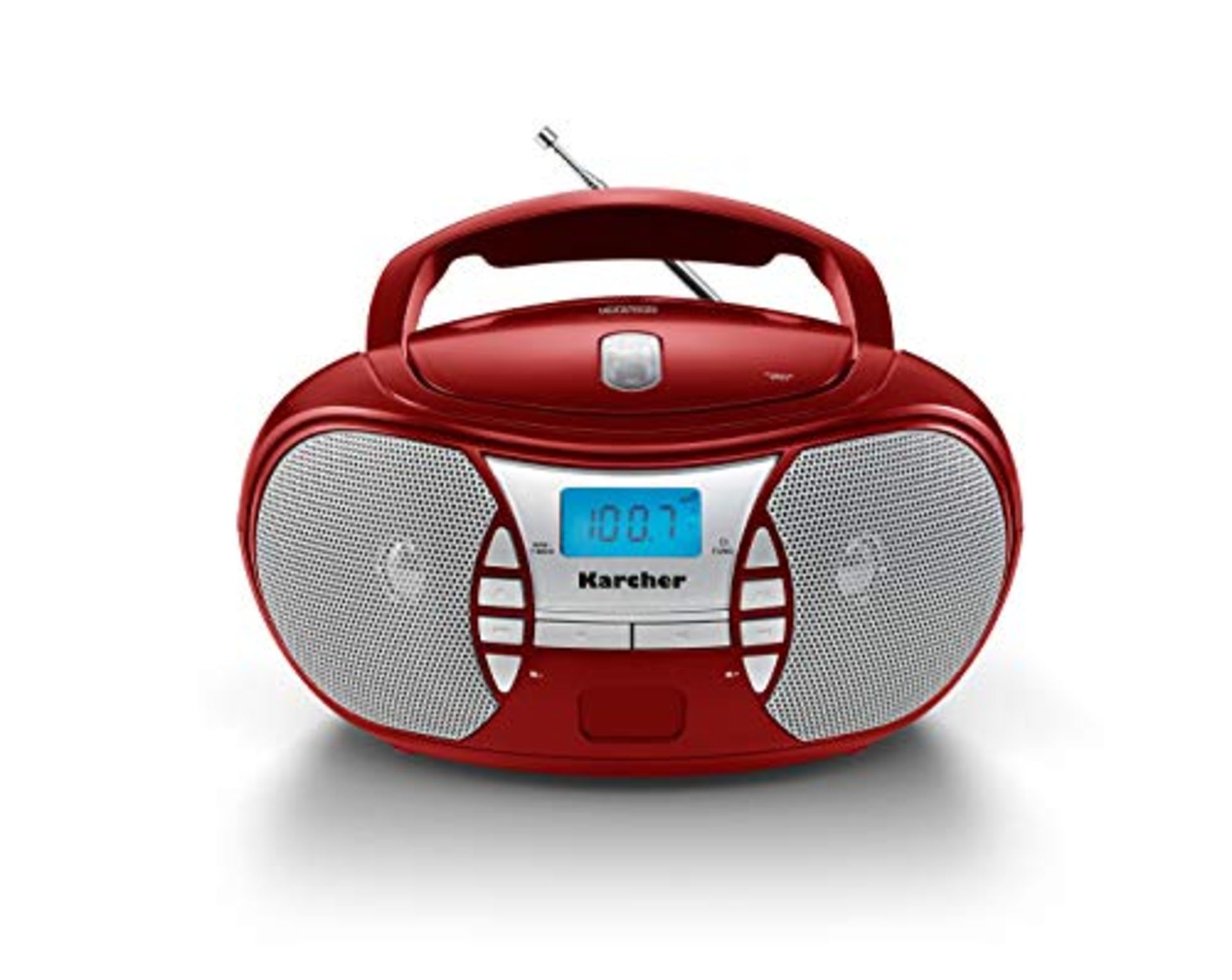 Karcher RR 5025-R tragbares CD Radio (CD-Player, Boomboxen, UKW Radio, Batterie/Netzbe