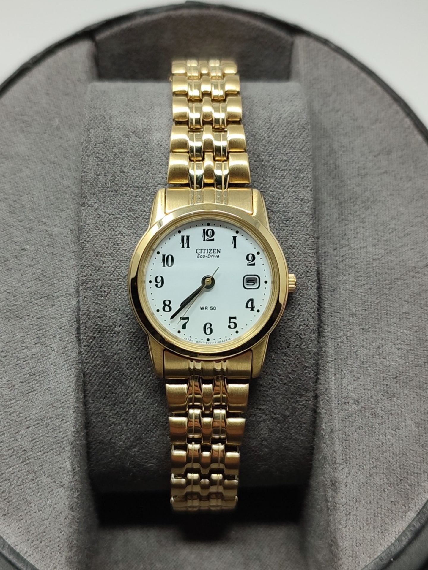 RRP £119.00 Citizen Ladies Eco Drive Solar Gold Coloured Stainless Expander Date Watch - Image 3 of 3