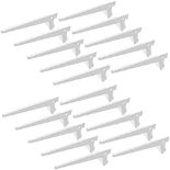 Emuca - Shelf Brackets for Single Slot Wall Rail (Grid Dimension: 50mm), White, 200mm,