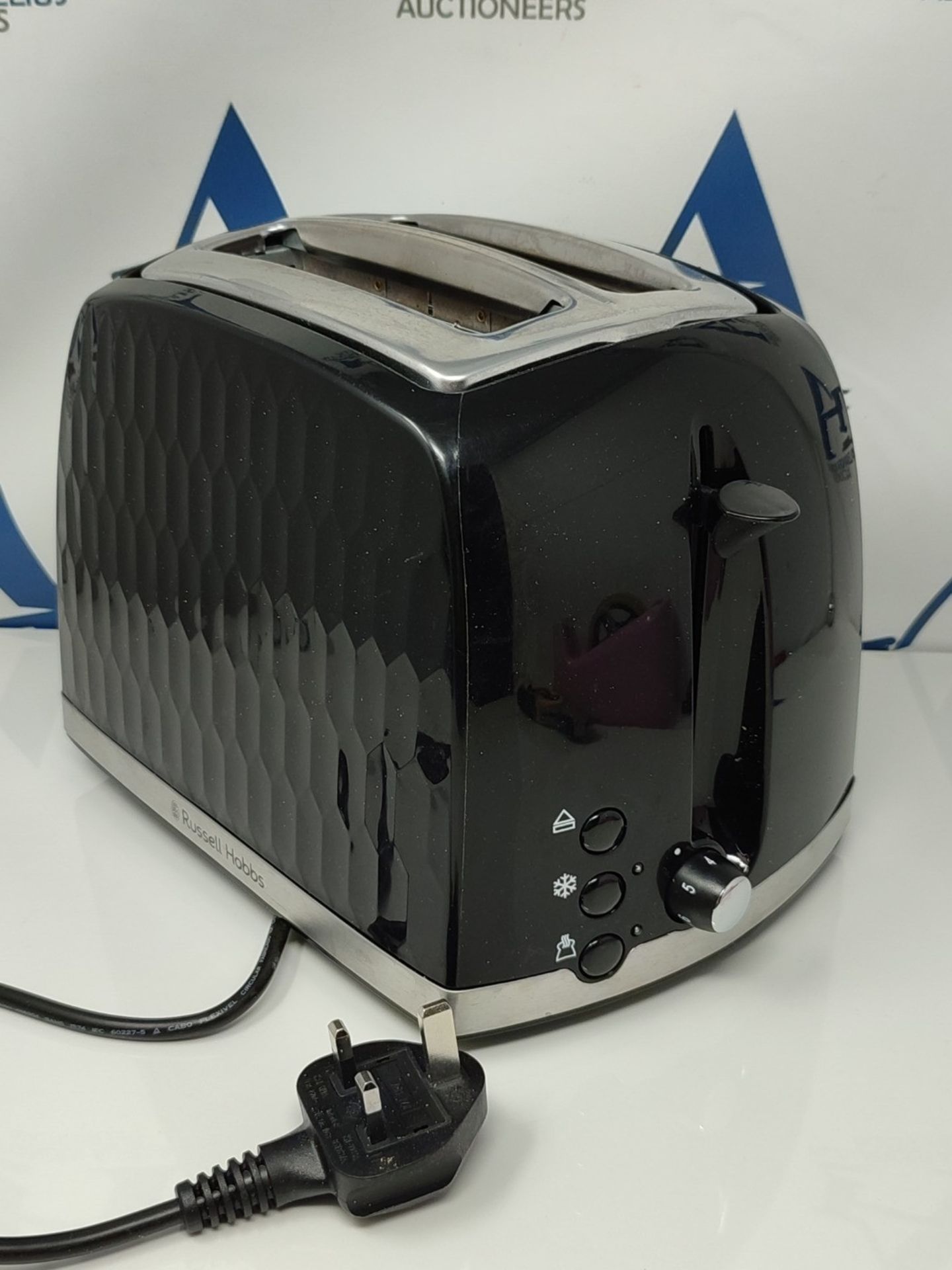 Russell Hobbs 26061 2 Slice Toaster - Contemporary Honeycomb Design with Extra Wide Sl - Image 2 of 2