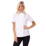 Chef Works BB052-M Women's Springfield Zip Chefs Jacket, Medium Size, Black/White